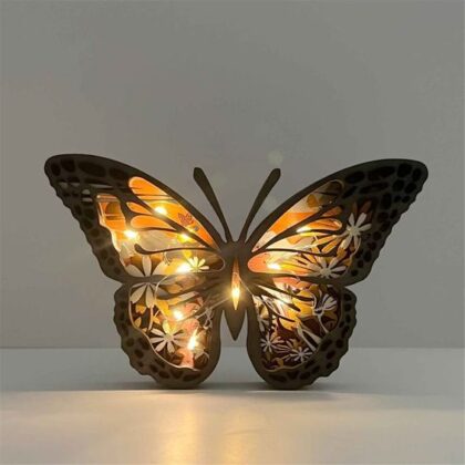 Butterfly LED Wood 3d Cutout