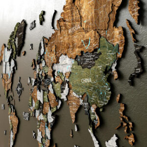 Wood World Mapp Wall