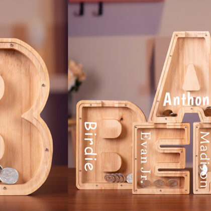 Wood Piggy Bank