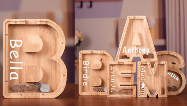 Wood Piggy Bank