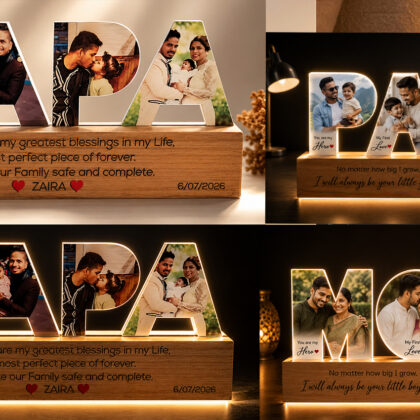 Dad Photo Letters Acrylic LED Lit.