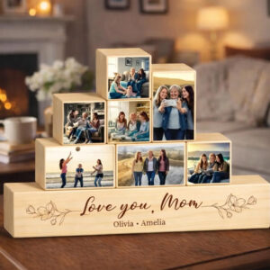 Personalize Wood Photo Block