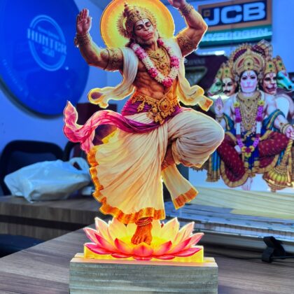 Lord Hanuman Ji Lotus Base LED Lamp